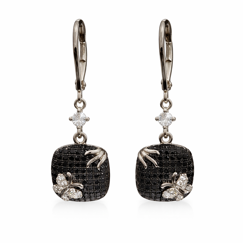 Boucles d'oreilles pour femme en argent 925, cubic zirconium - BO570 - Divers