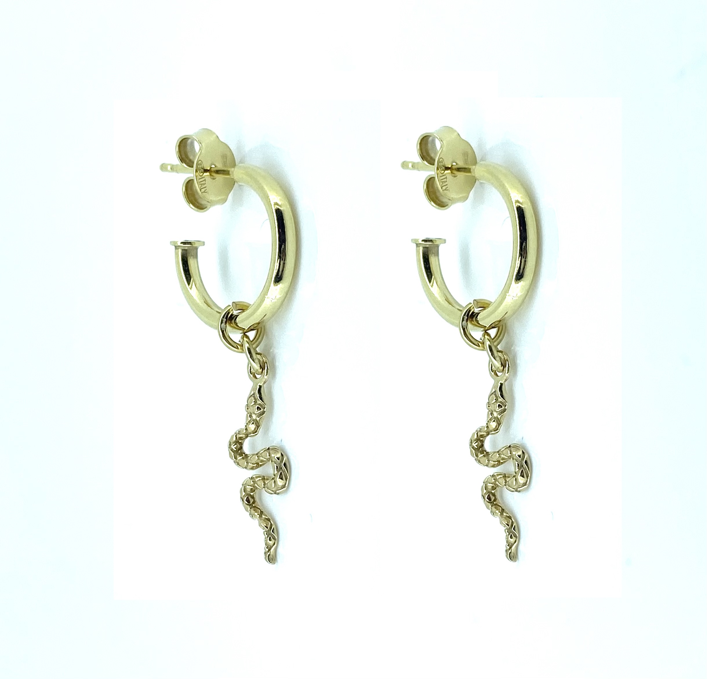 Boucles d'oreilles pour femme en argent 925, serpents