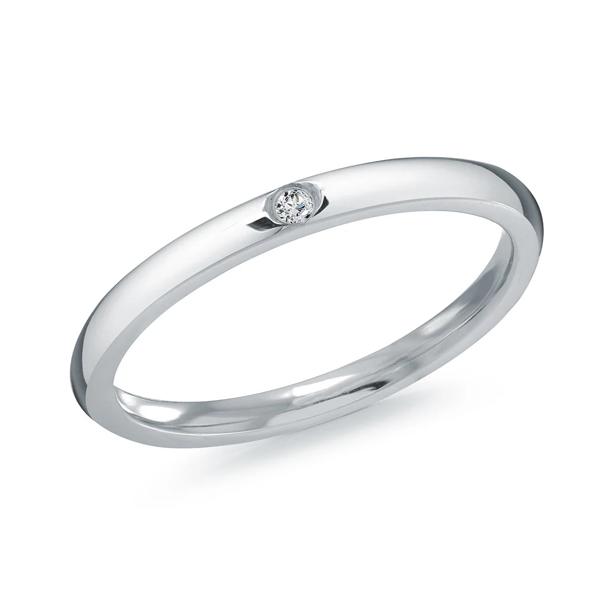 Jonc pour femme en stainless, cubic zirconium - SWR10-7 - Italgem