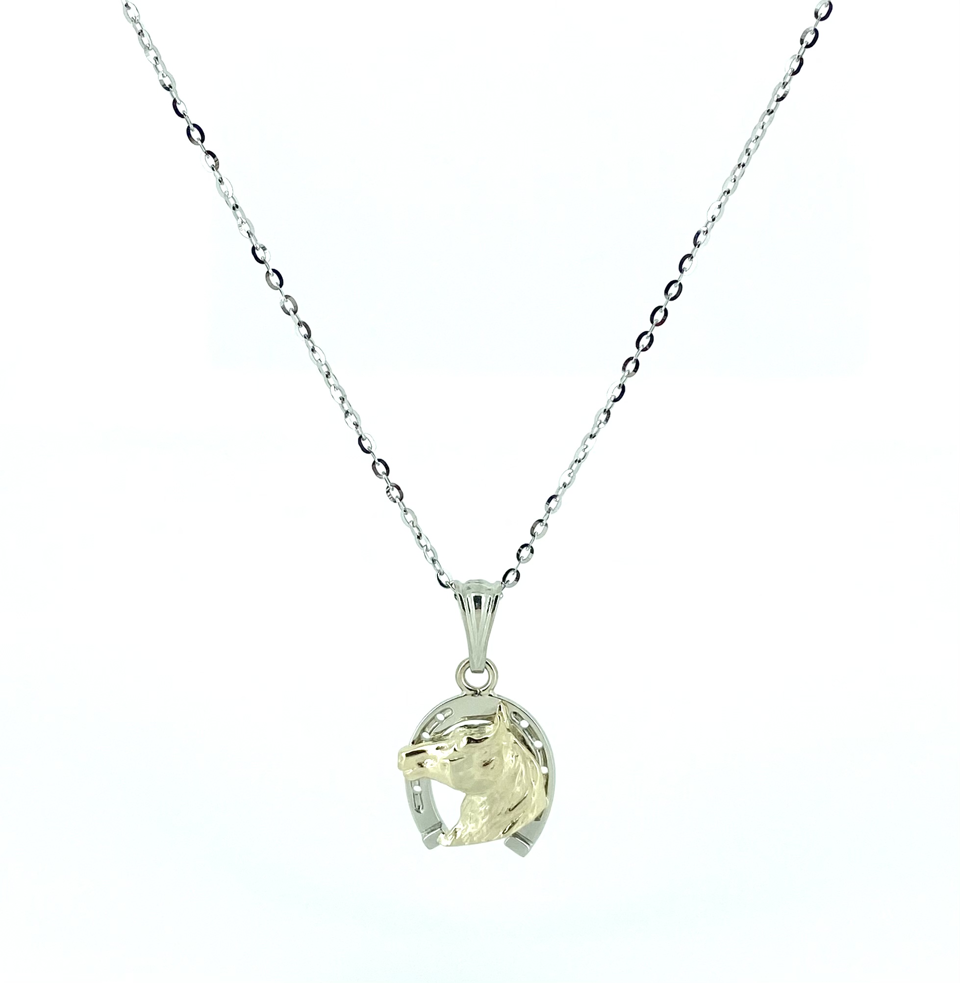 Pendentif pour femme en or 10k, cheval