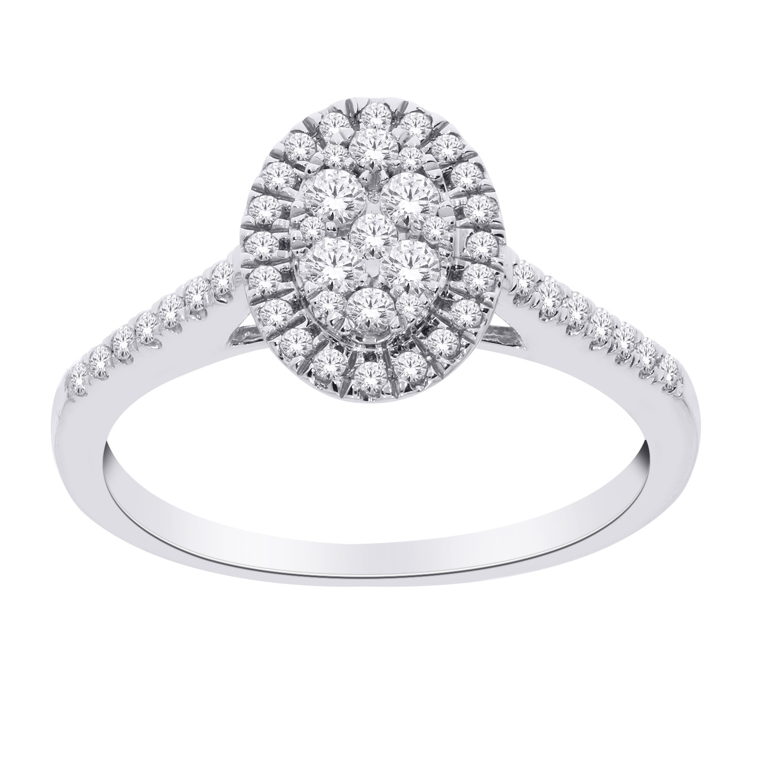 Bague pour femme en or 10k, 0.40 carat de diamant naturels - SKR24214-50 - SK