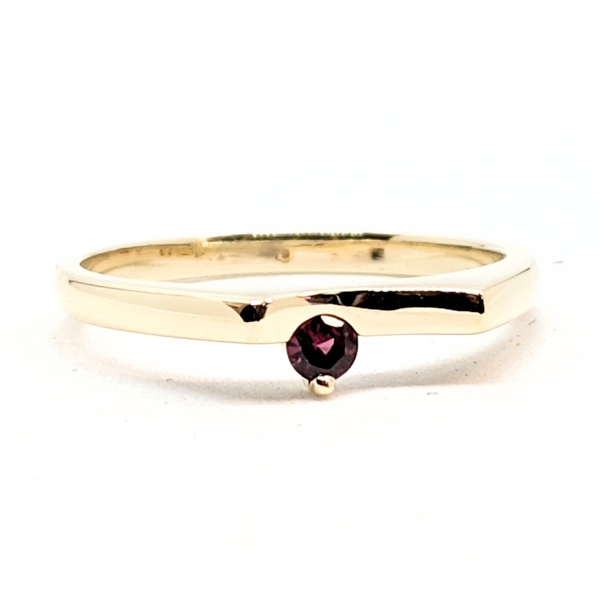 Bague or 10K, pierre de naissance naturelle