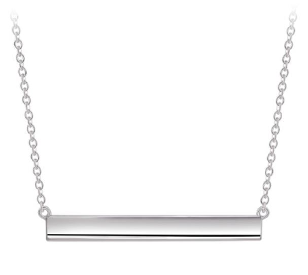 Pendantif en argent 925, plaque unie