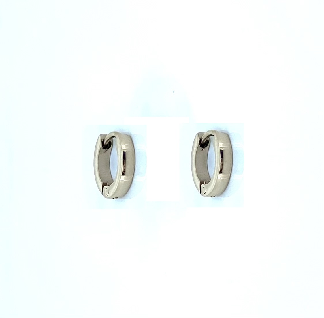Boucles d'oreilles unies pour femme en stainless - BO-NATH090-R - Nathalie Belanger