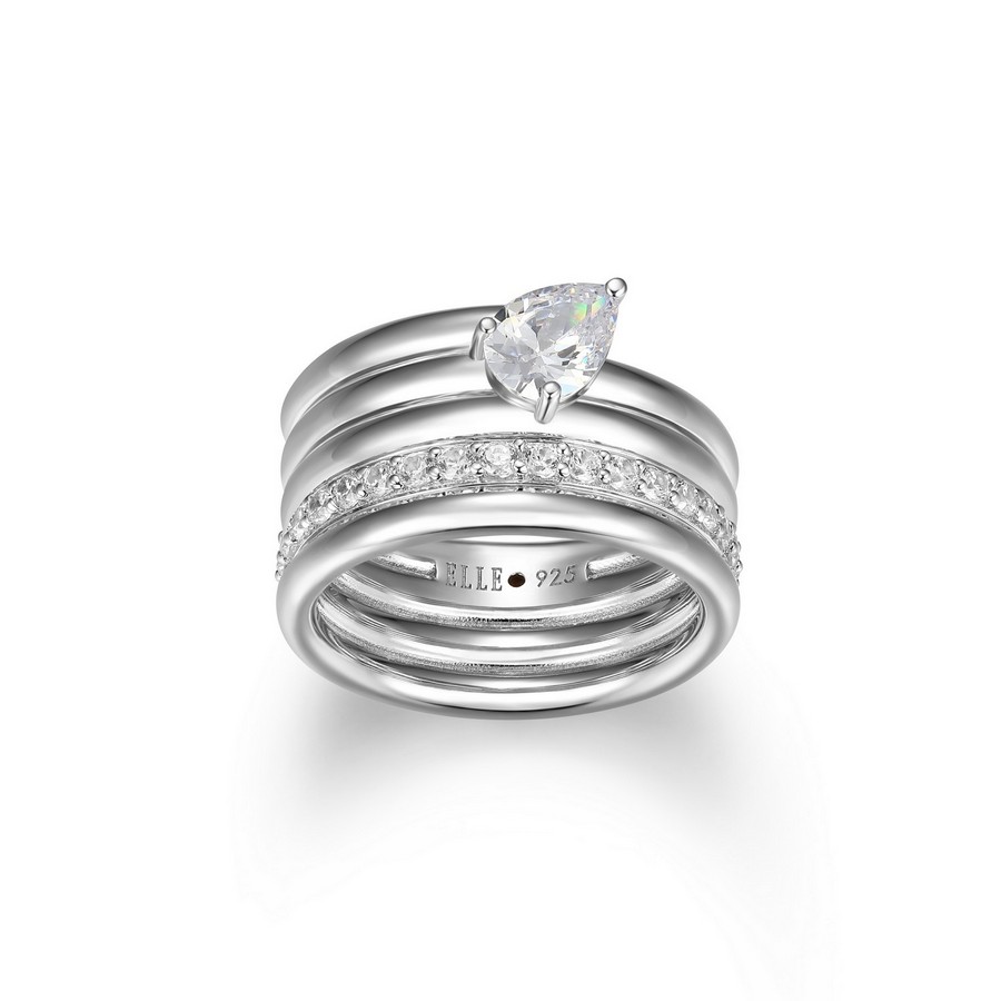 Bague pour femme en argent 925, cubic zirconium - R4LAJN00AL - ELLE