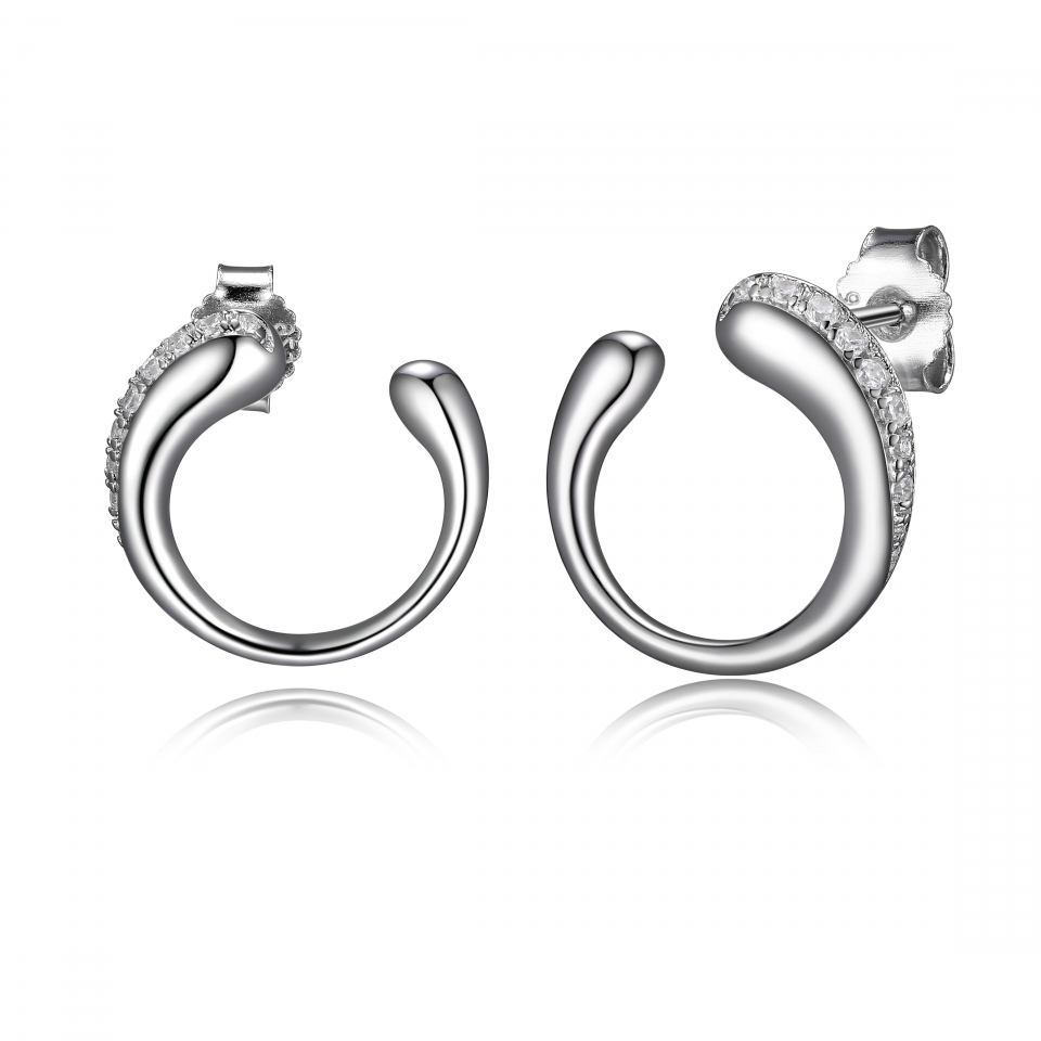 Boucles d'oreilles argent 925, pierres, stud