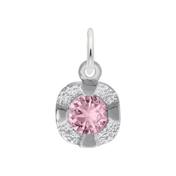 Pendentif en argent 925, pierre de naissance