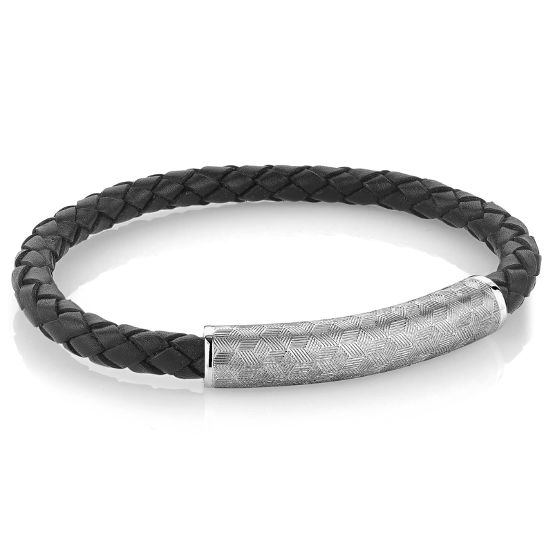 Bracelet stainless et cuir