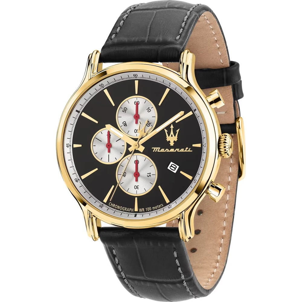 Montre pour homme en stainless, bracelet de cuir, 5ATM - R8871618020 - Maserati