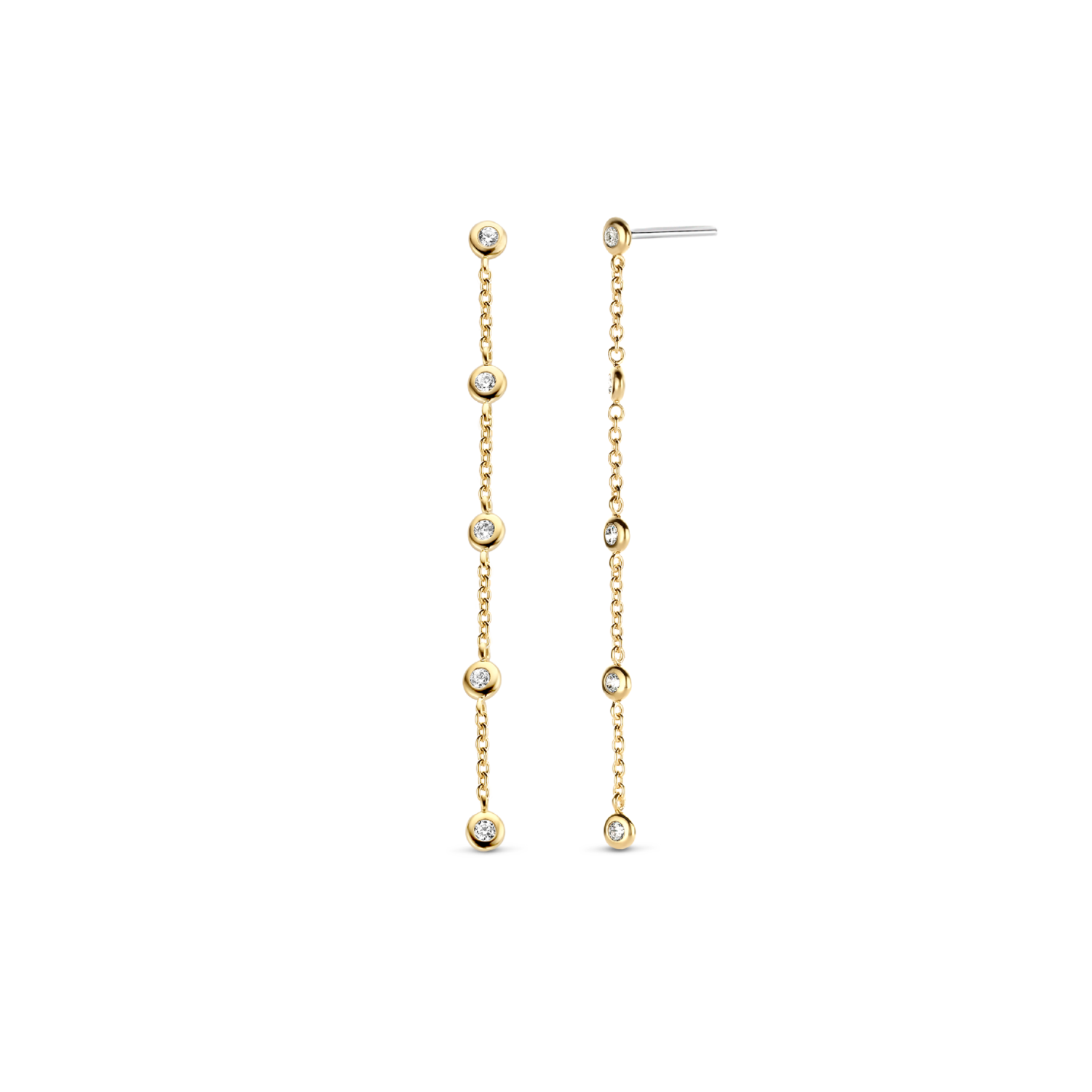 Boucles d'oreilles pour femme en argent 925, zircons