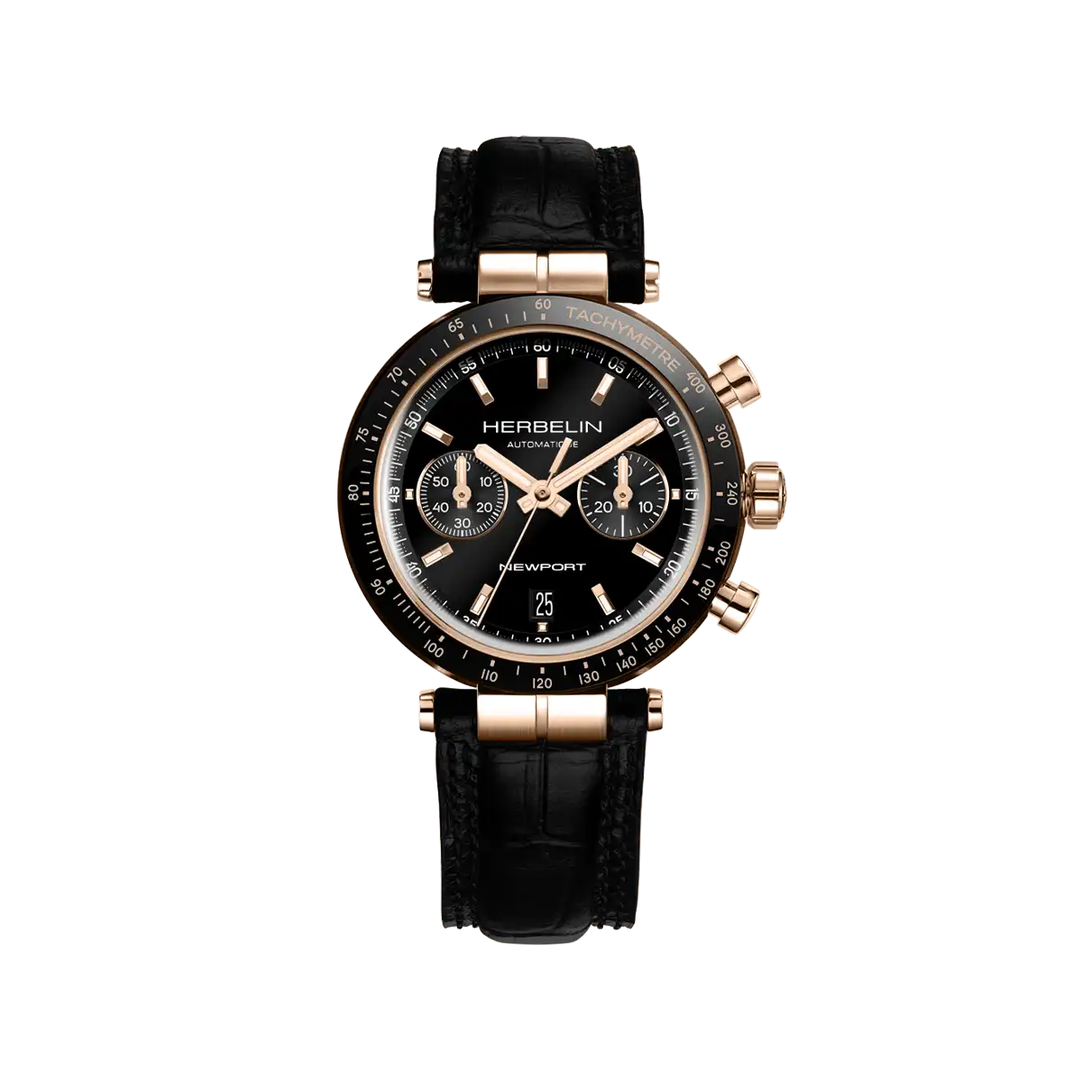 Montre automatique pour homme en stainless, édition limitée 122/300, bracelet de cuir, 10ATM, verre saphir, mouvement suisse - 256TRCN14 - Michel Herbelin