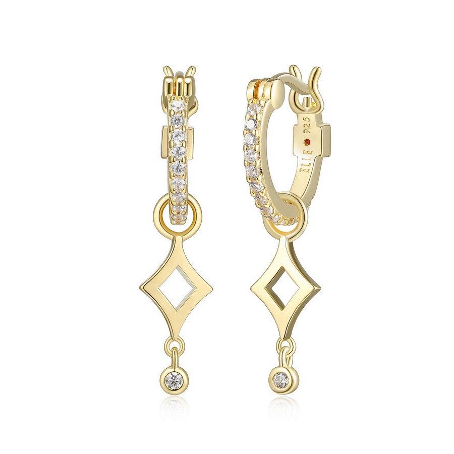 Boucles d'oreilles pour femme en argent 925, zircons