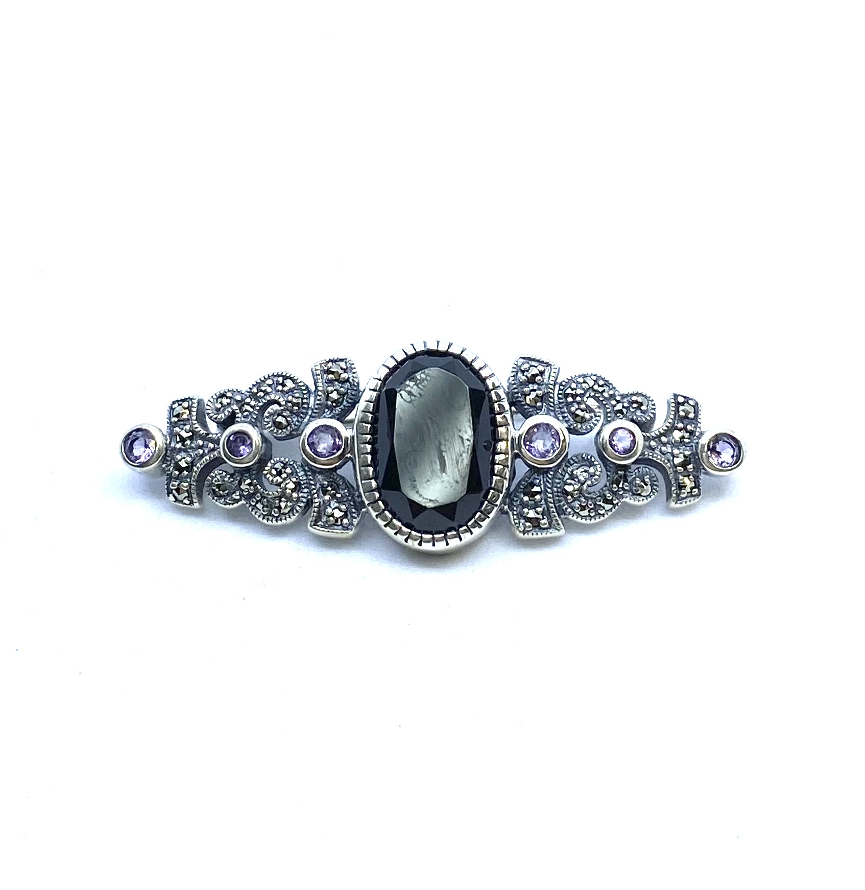 Broche en argent 925, zircons