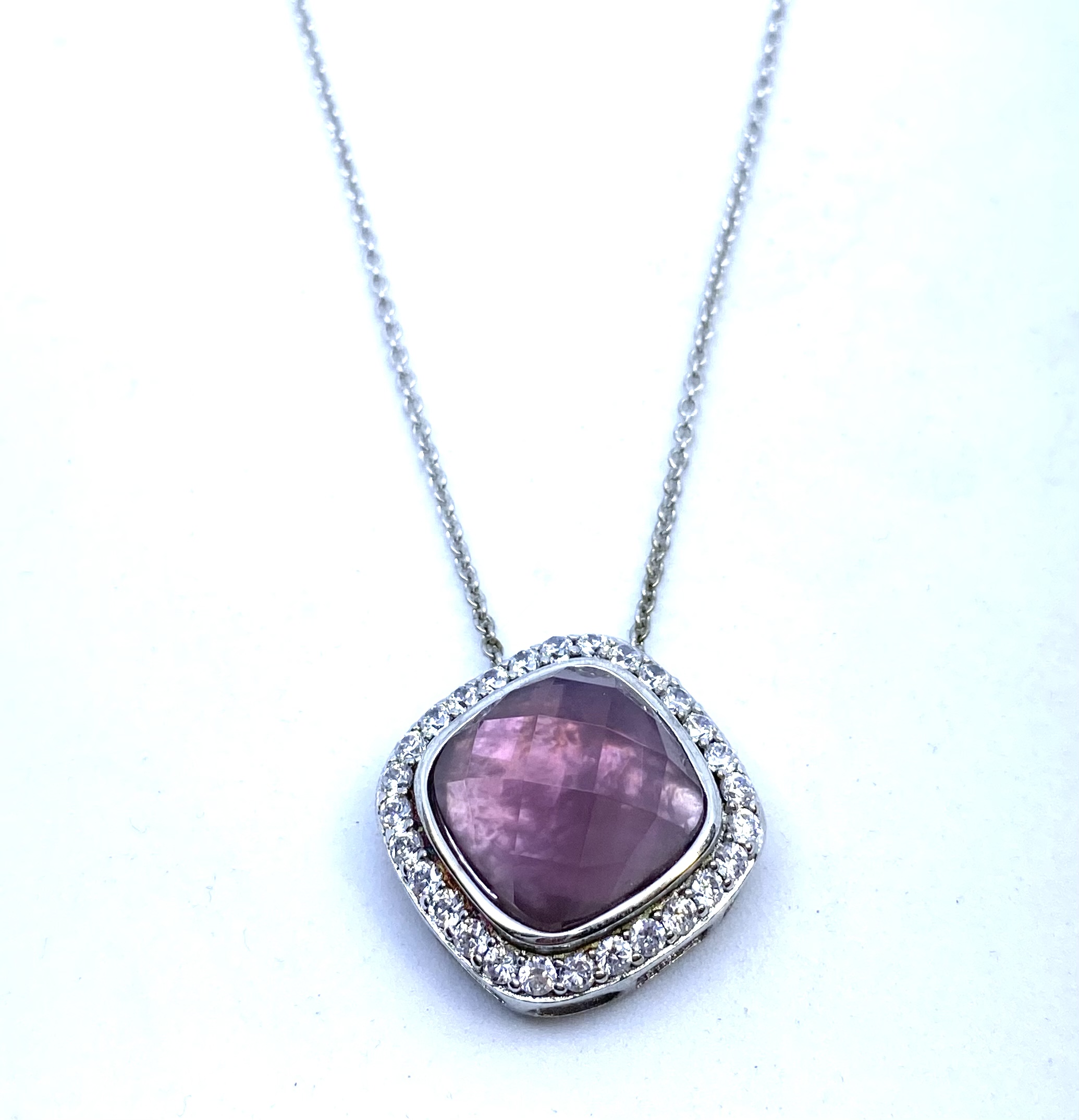 Pendentif pour femme en argent 925, zircons