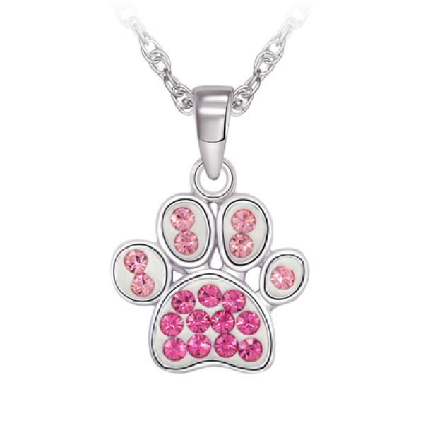 Pendantif argent 925, patte de chien