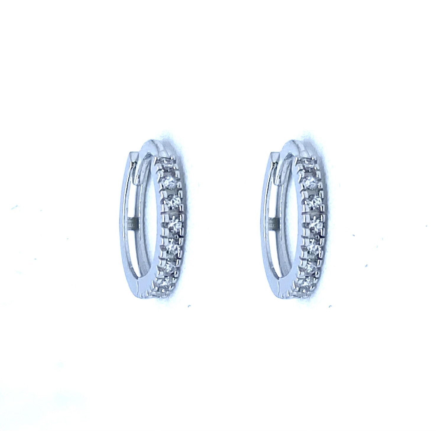 Boucles d'oreilles pour enfant en or 10K, zircons, 10mm