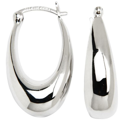 Boucle d'oreille argent 925 unie