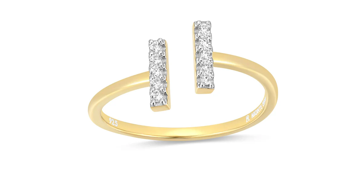 Bague pour femme en argent 925, 0.10 carat de diamants laboratoires - 34AQ9KKHA8 - M by Monte Luna