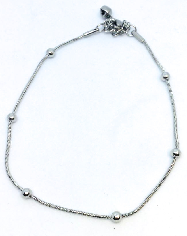 Chevillère stainless, 6 boules