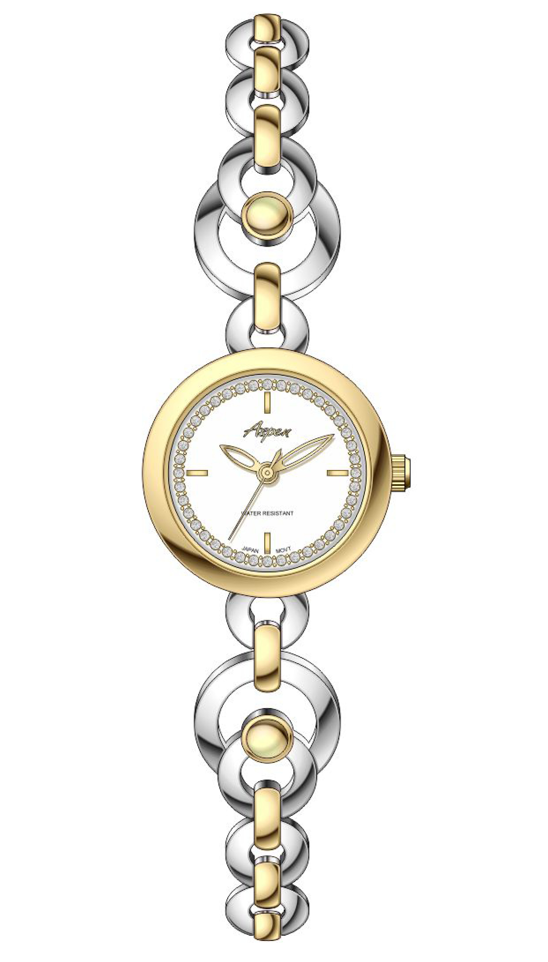 Montre femme, cadran garni de pierres