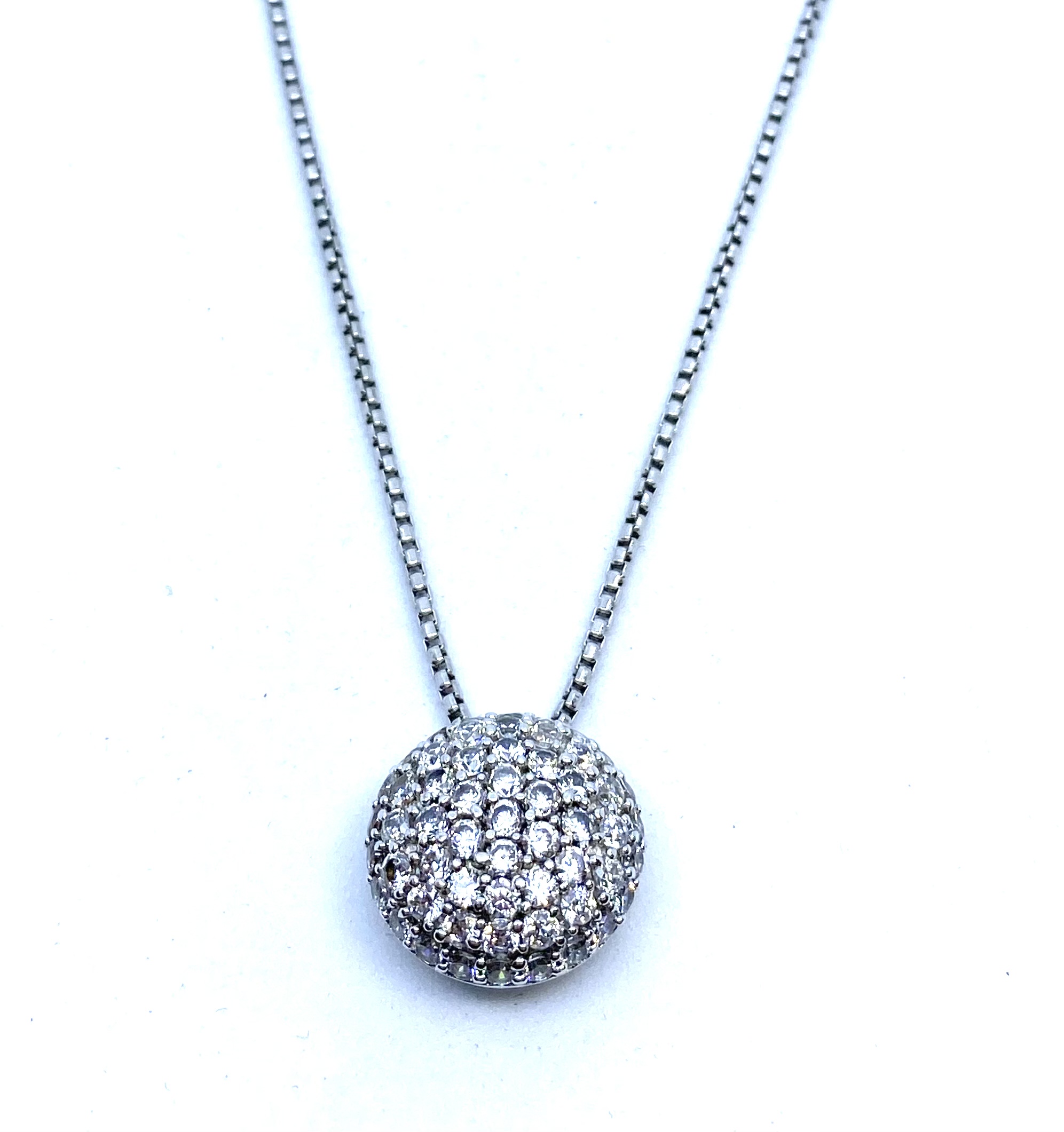 Pendentif pour femme en argent, zircons