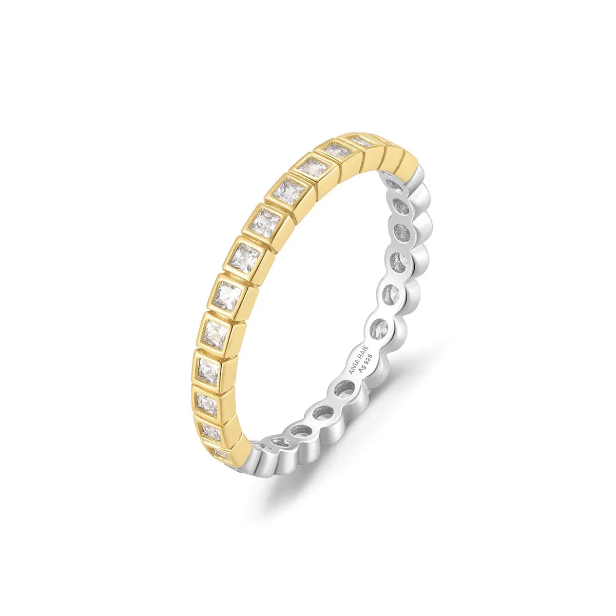 Jonc pour femme en argent 925, cubic zirconium - R066-01T-56 - Ania Haie