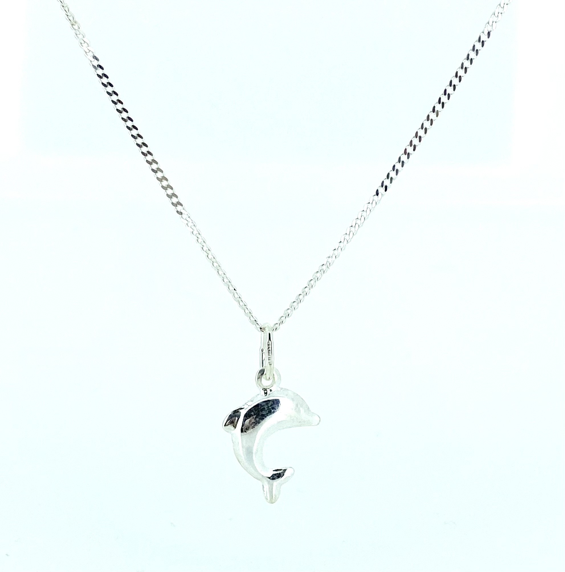 Pendentif pour femme en argent 925, dauphin