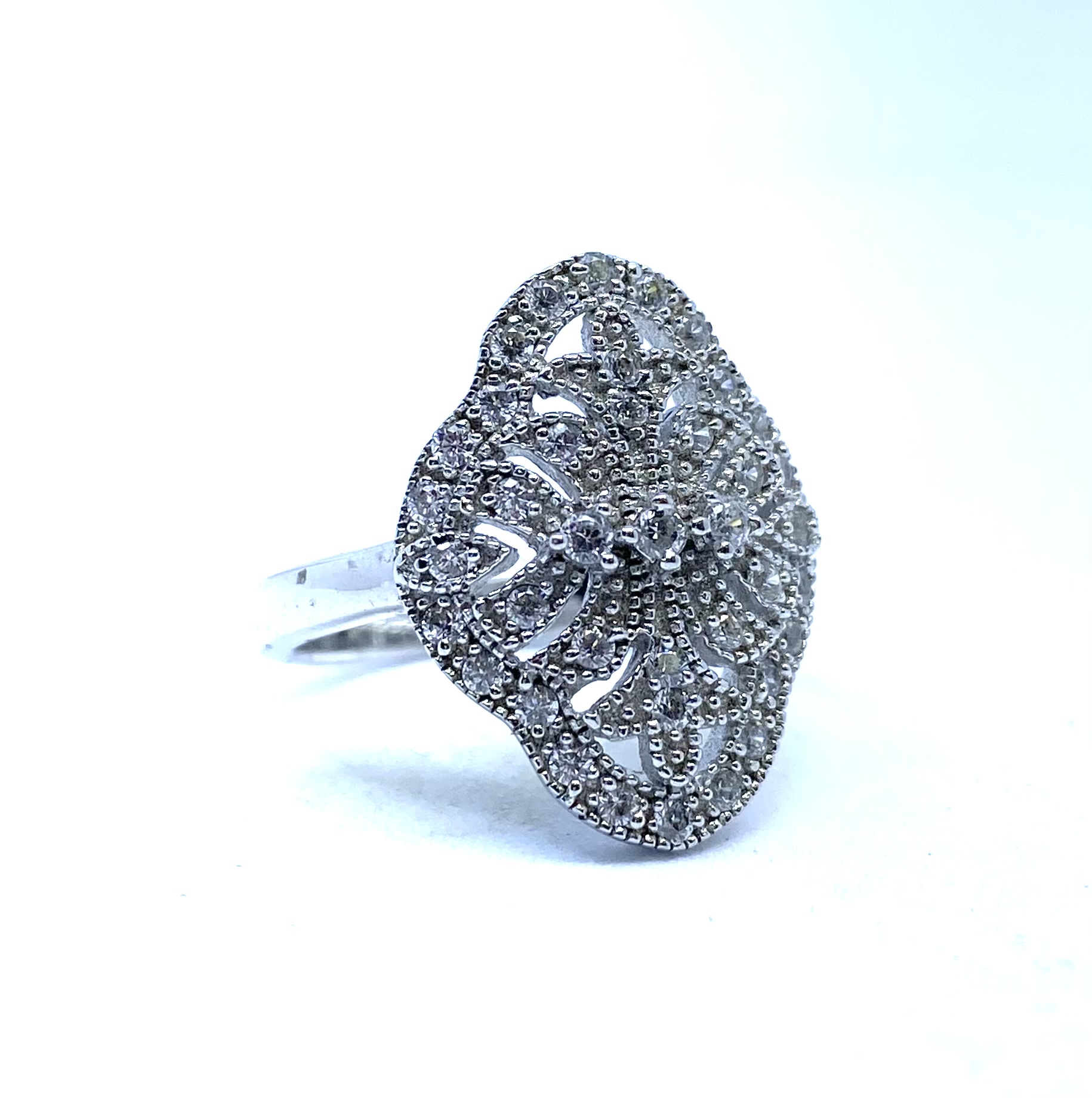 Bague pour femme en argent 925, zircons