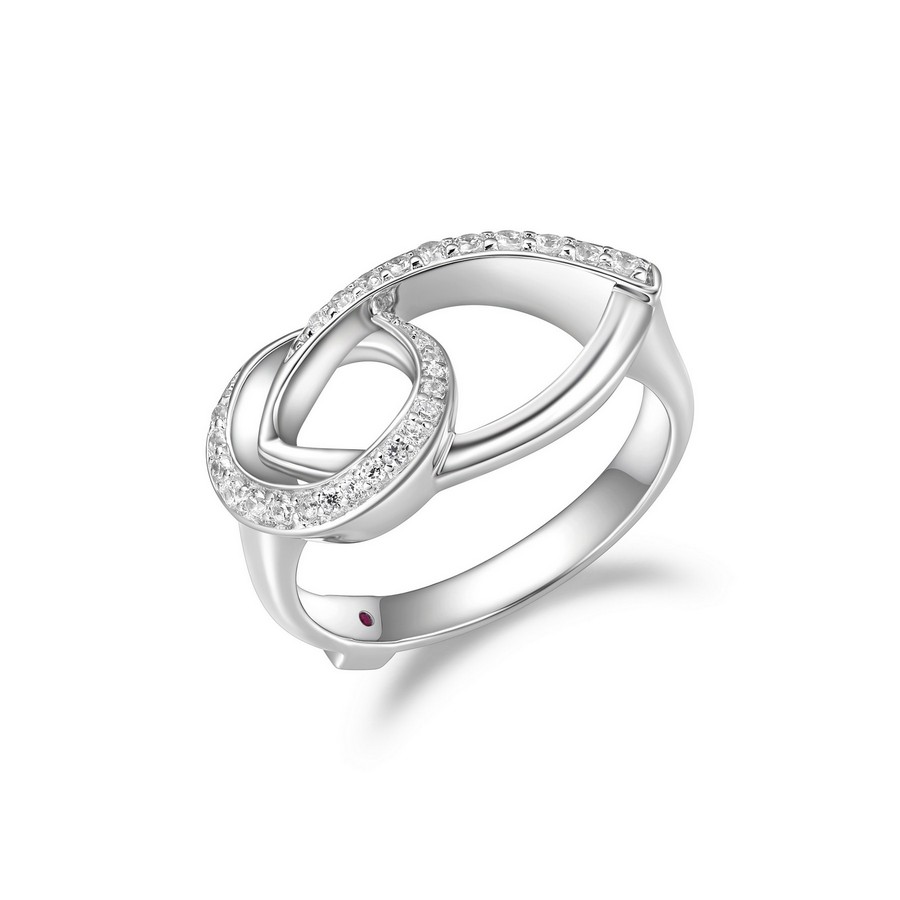 Bague pour femme en argent 925, zircons