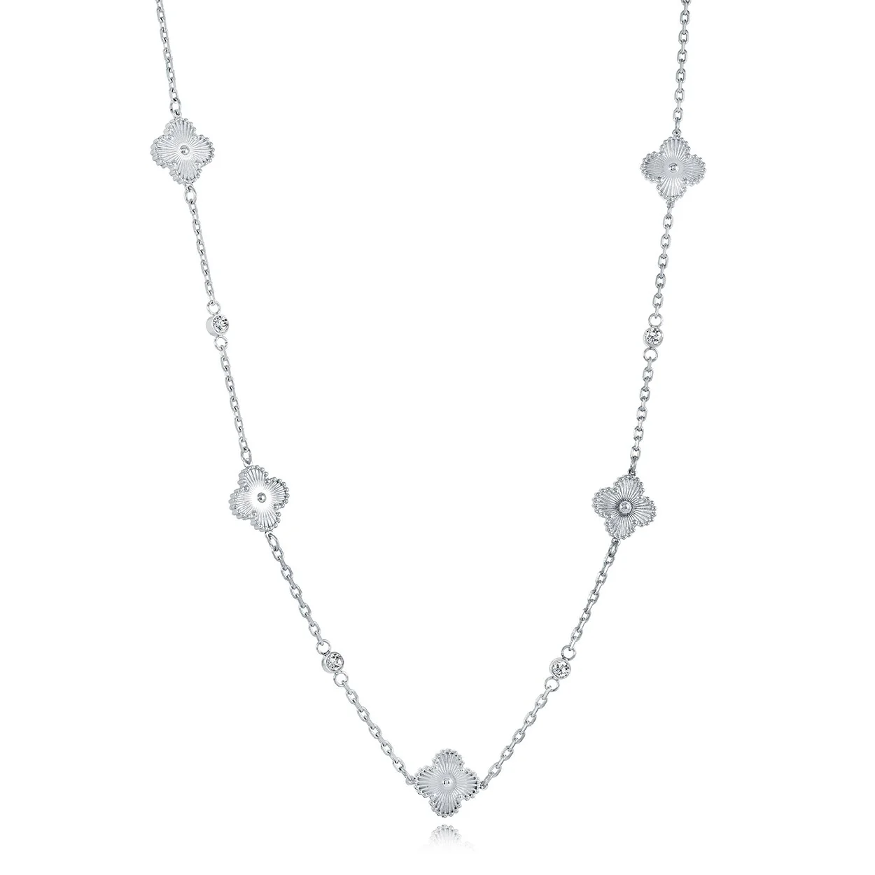 Collier pour femme en stainless, cubic zirconium, van cleef - SWN117 - Italgem