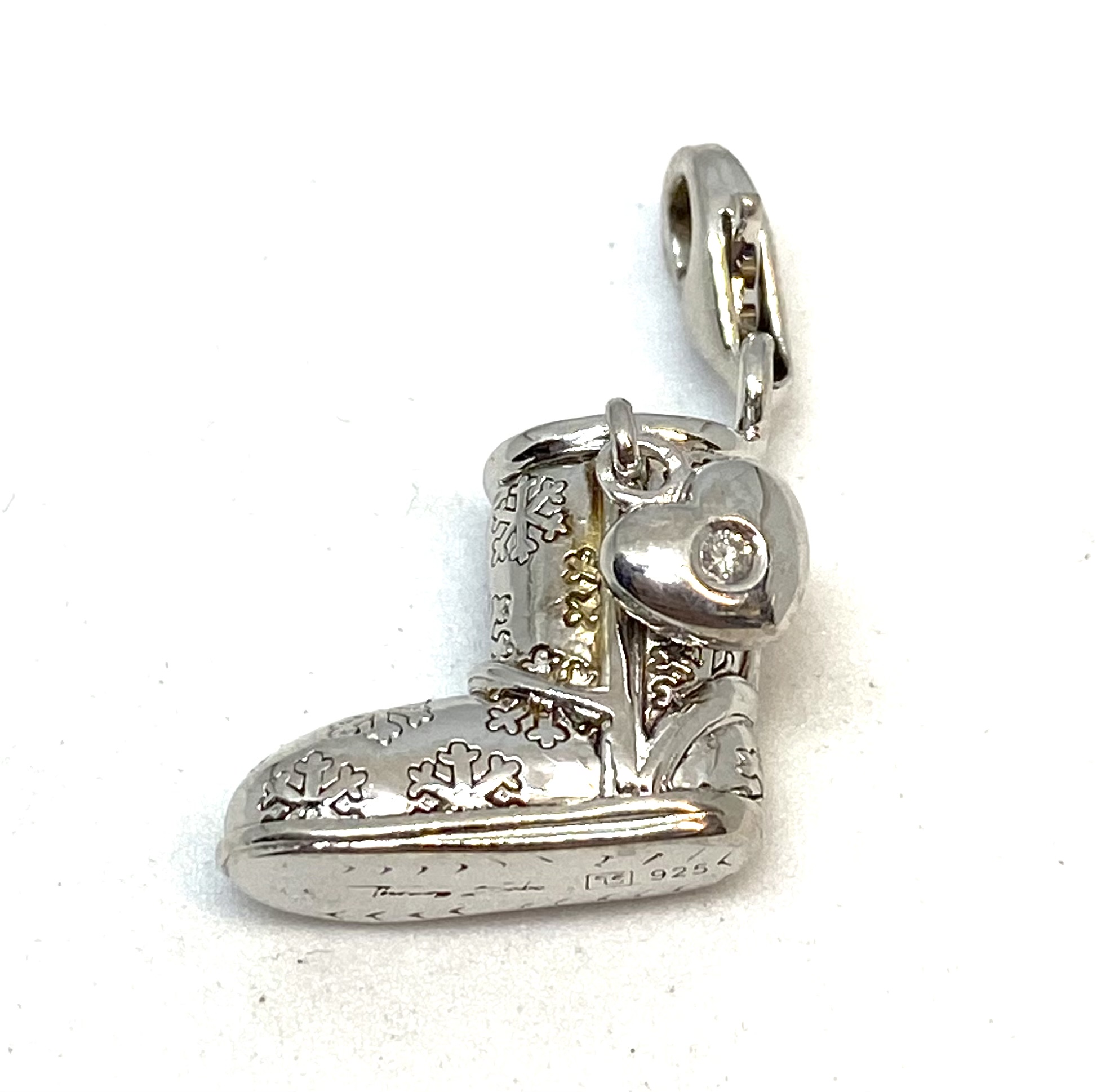 Breloque en argent 925, botte et ceur, 1 zircon - CHARMS02 - Thomas Sabo
