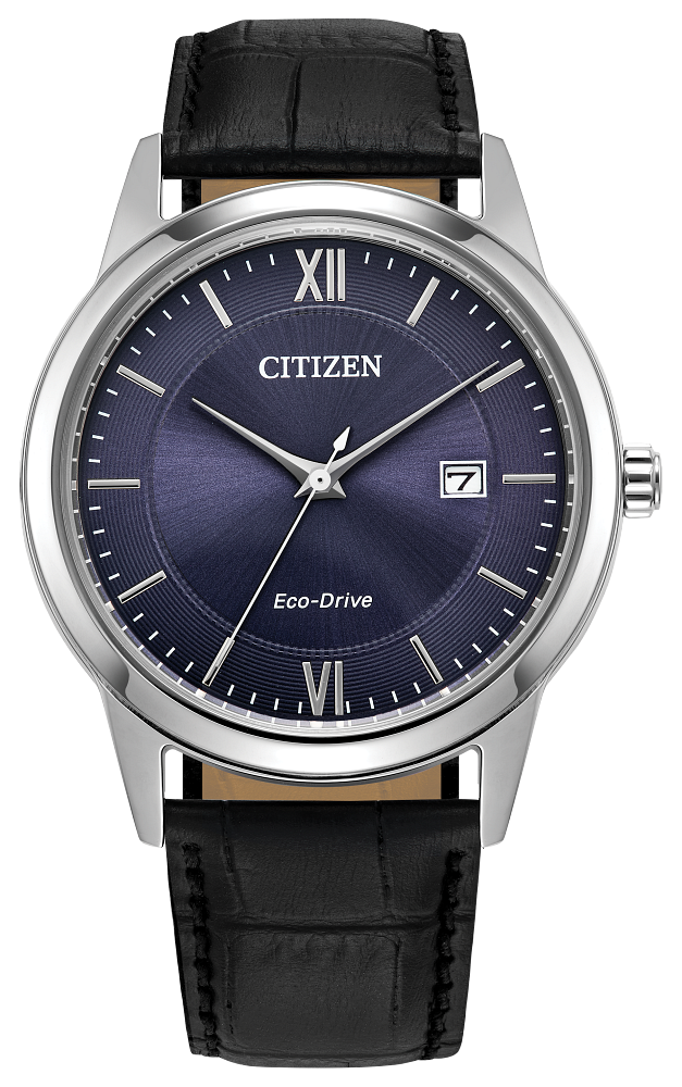 Montre pour homme en stainless, bracelet en cuir, Eco-Drive - AW1780-09L - Citizen