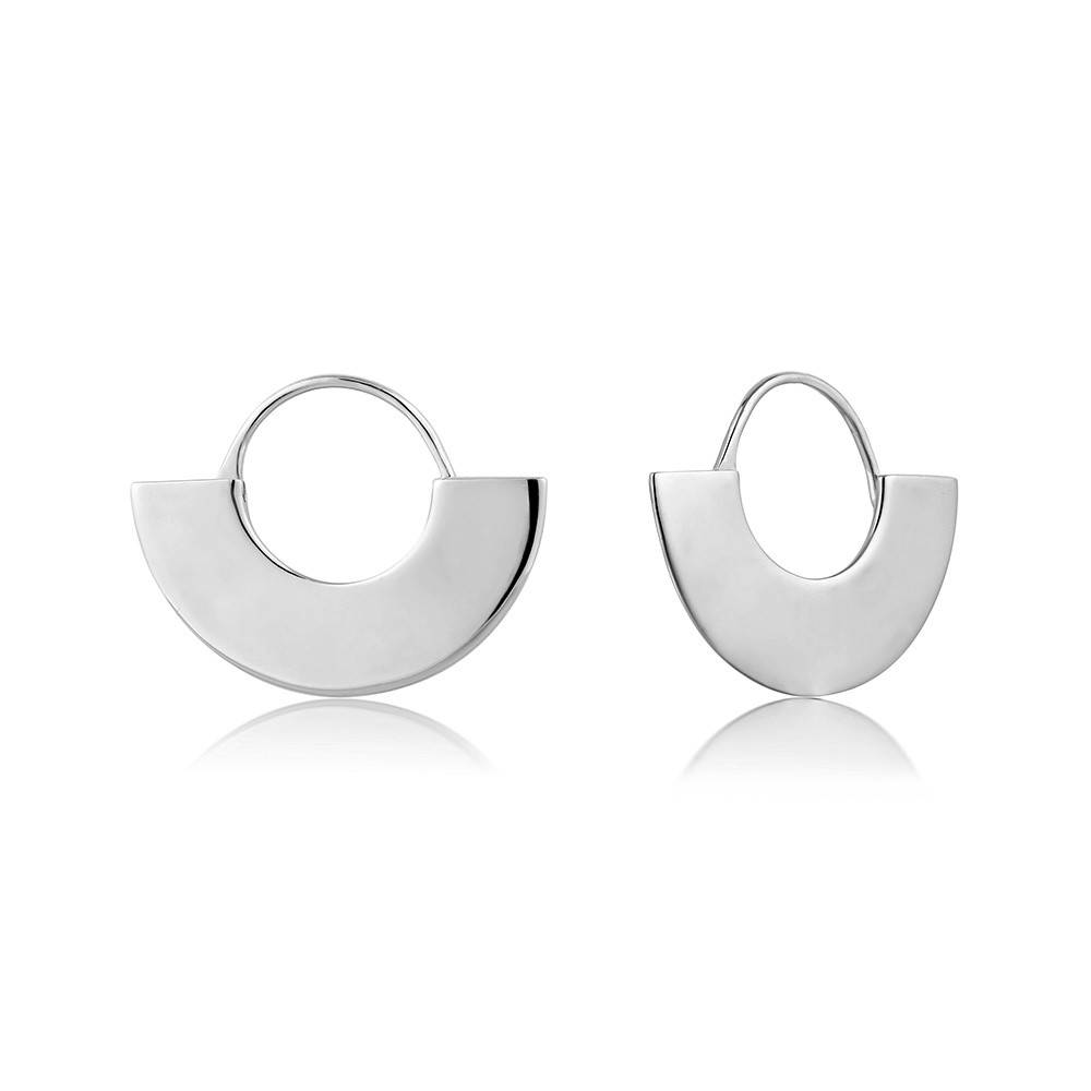 Boucle d'oreille argent 925, demi-lune