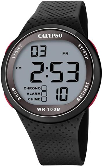 Montre homme, stainless, bracelet silicone, 10ATM, chrono