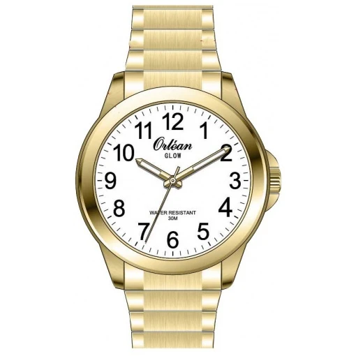 Montre pour homme en stainless, bracelet élastique, lumière