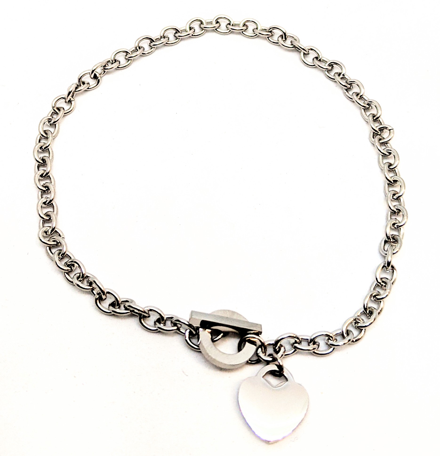 Chevillère en stainless, coeur