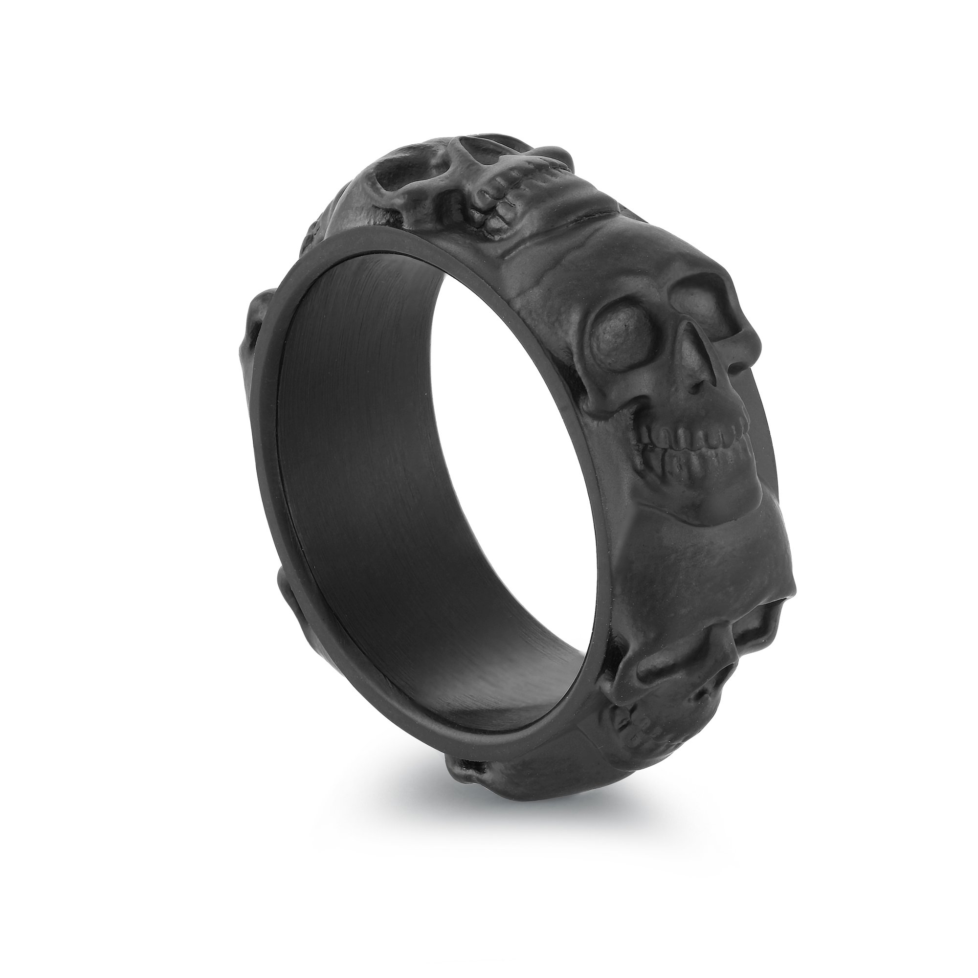 Bague pour homme en stainless, têtes de mort