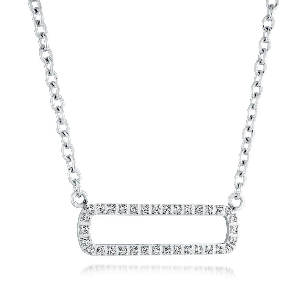 Pendentif pour femme en stainless, zircons - SWP51 - Italgem