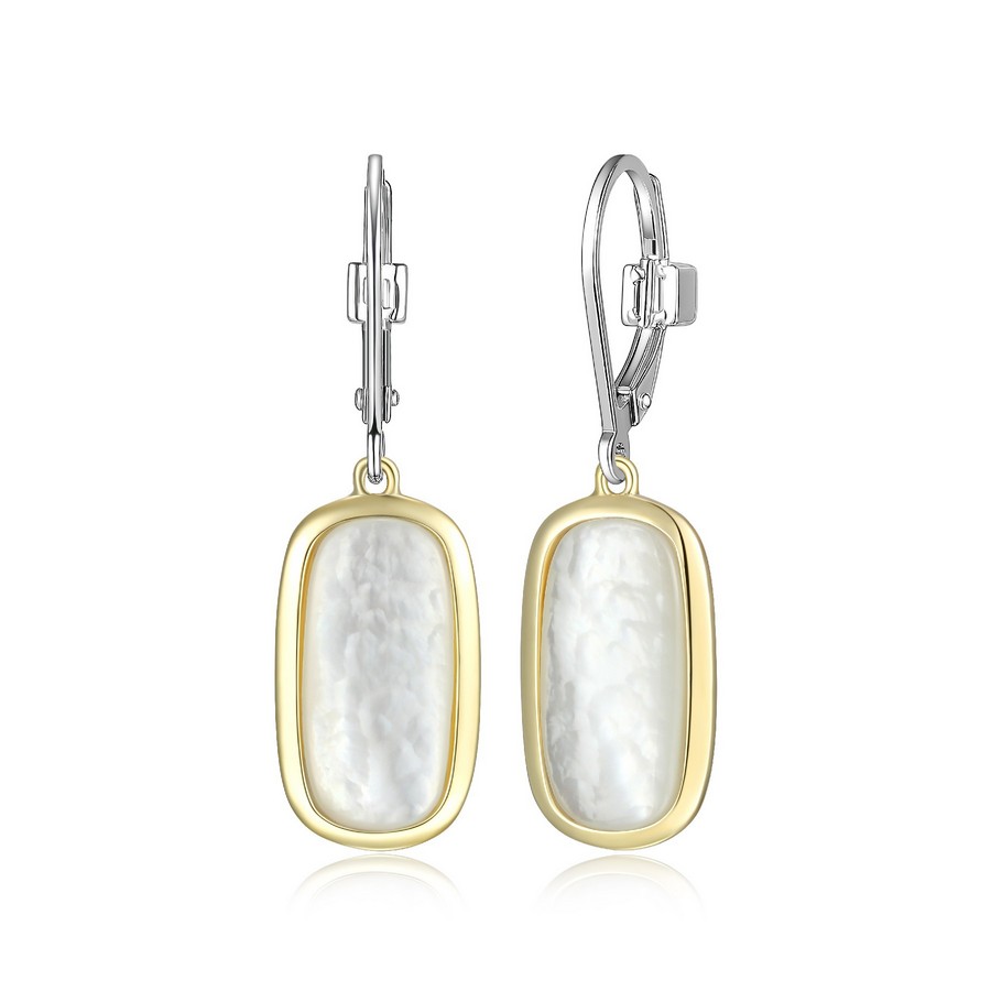 Boucles d'oreilles pour femme en argent 925, nacre de perle - 32LCRYA903 - ELLE