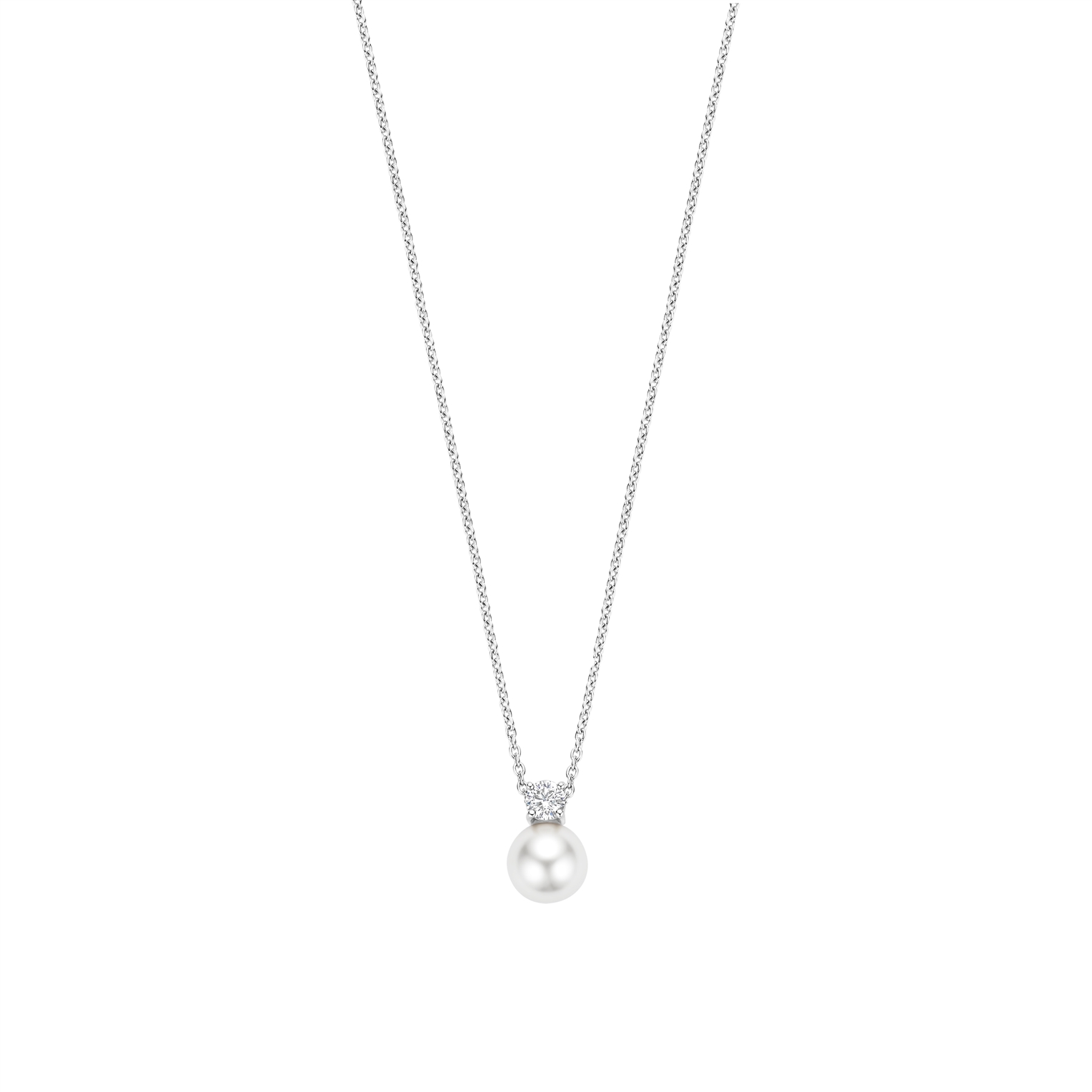 Pendentif pour femme en argent 925, perle, cubic zirconium - 34125PW/42 - Ti Sento Milano