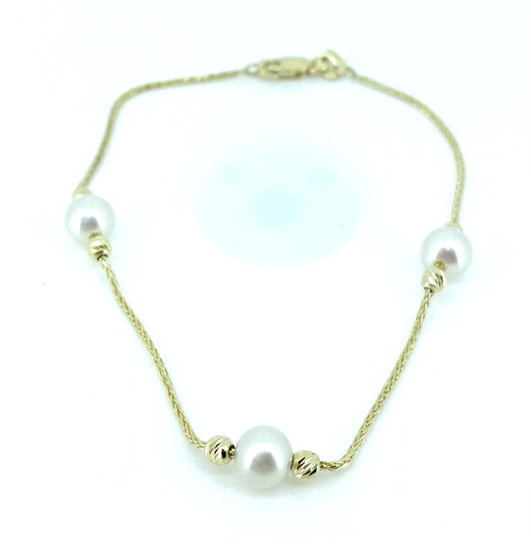 Bracelet pour femme en or 10k, perles