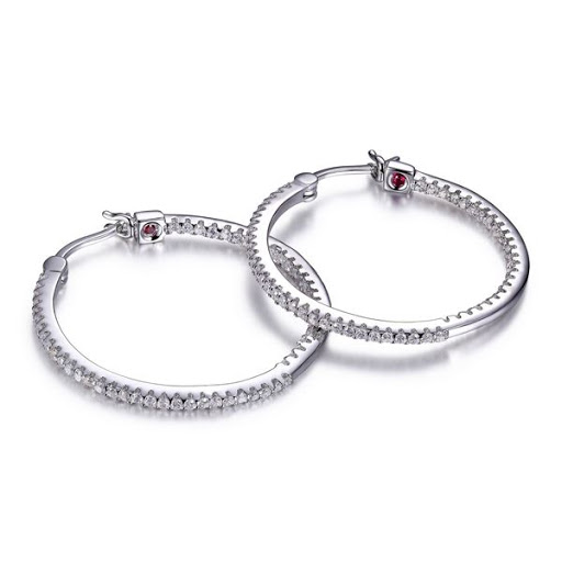 Boucles d'oreilles pour femme en argent 925, cubic zirconium