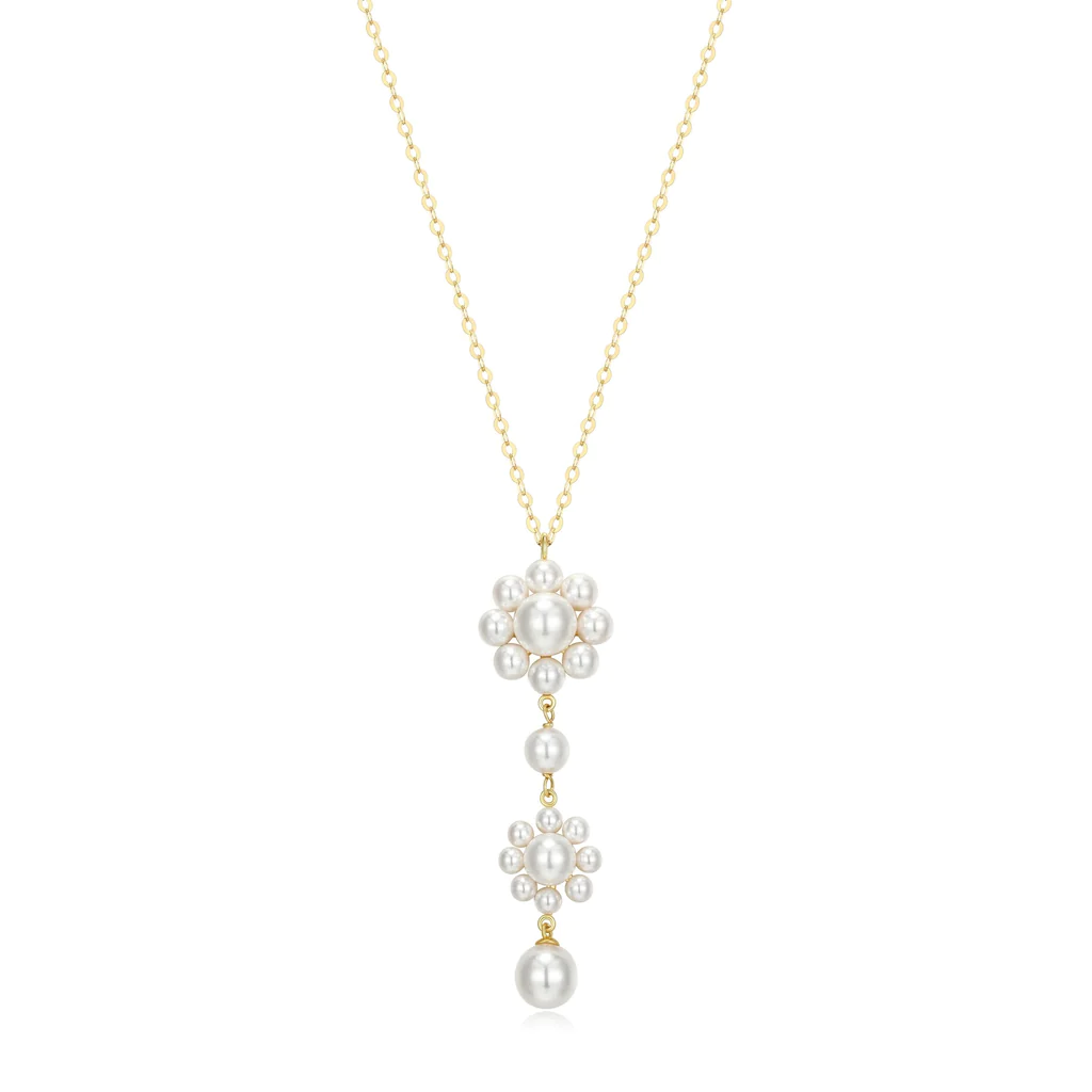 Pendentif pour femme en argent 925, perles