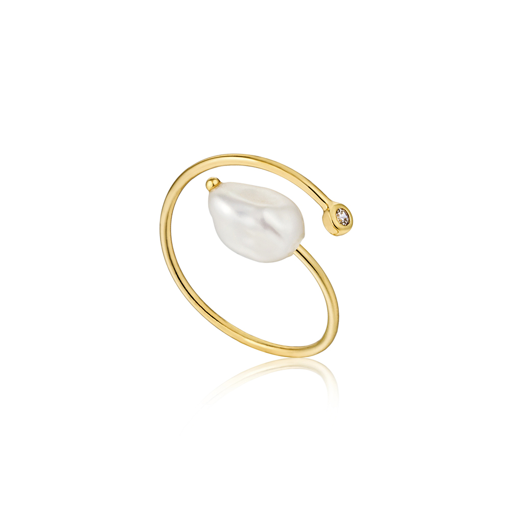 Bague argent 925, 1 perle et 1 pierre