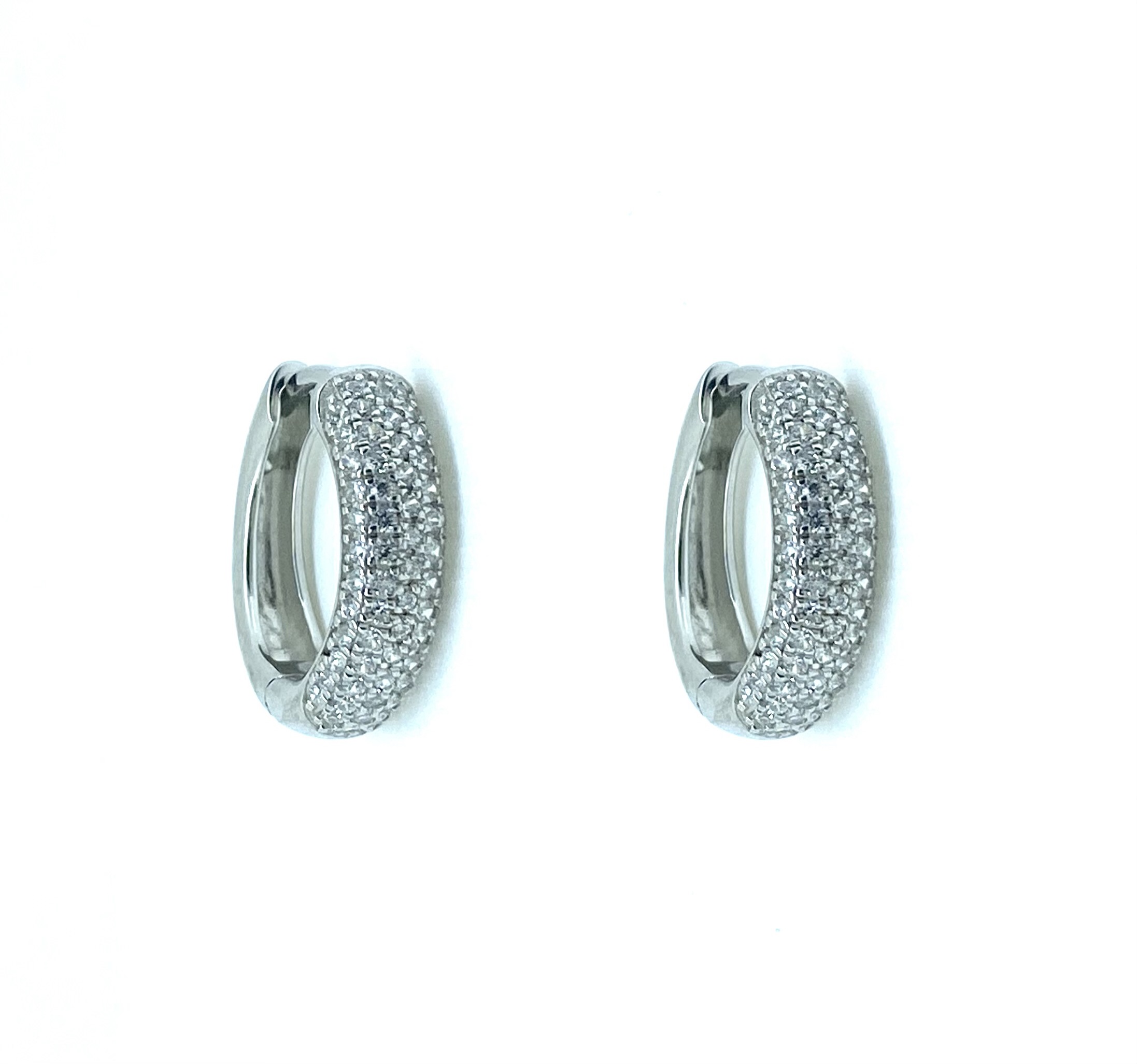 Boucles d'oreilles pour femme en argent 925, cubic zirconium - BO447-18 - Divers