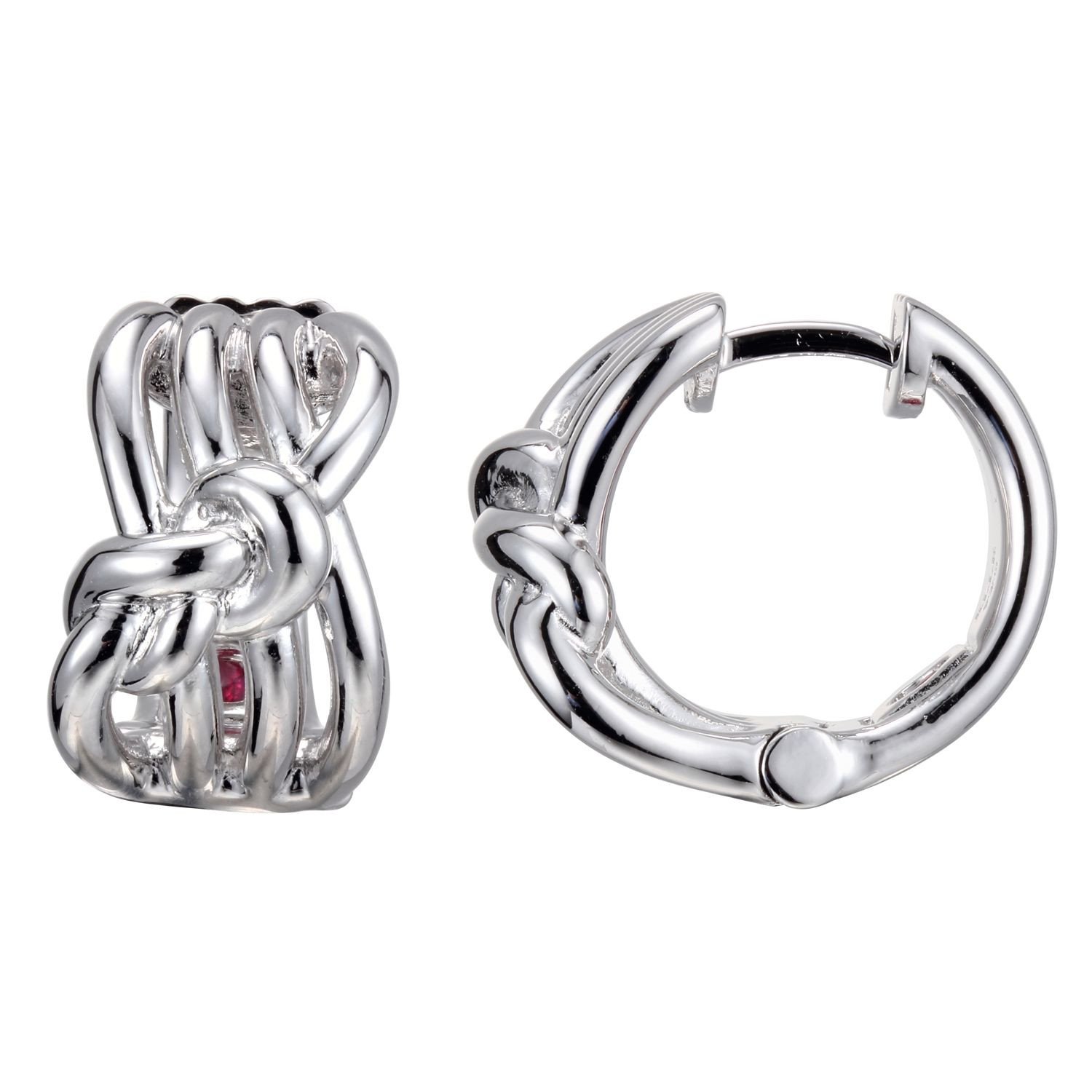Boucles d'oreilles pour femme en argent 925, noeud