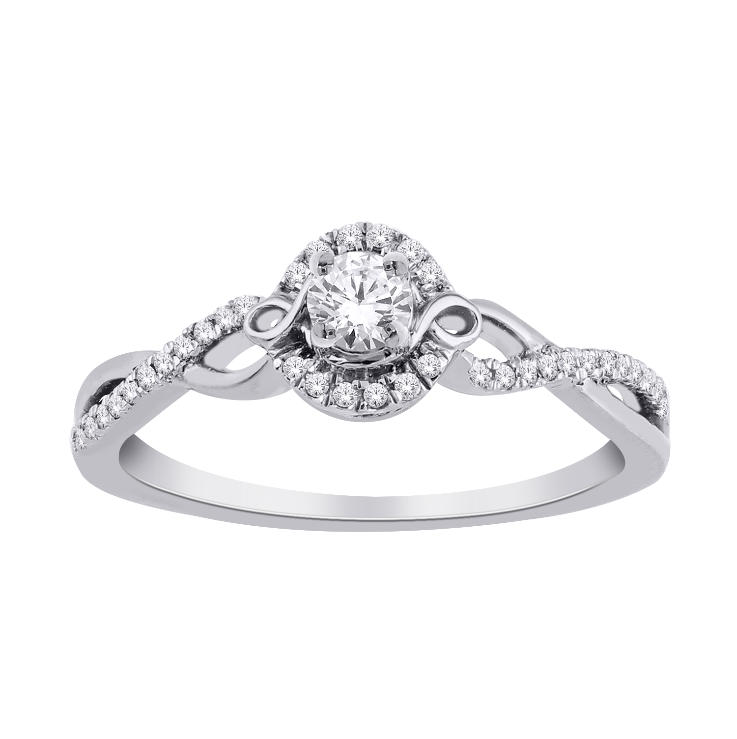 Bague pour femme en or 10k, 0.25 carat de diamants naturels - SKR29574-25 - SK