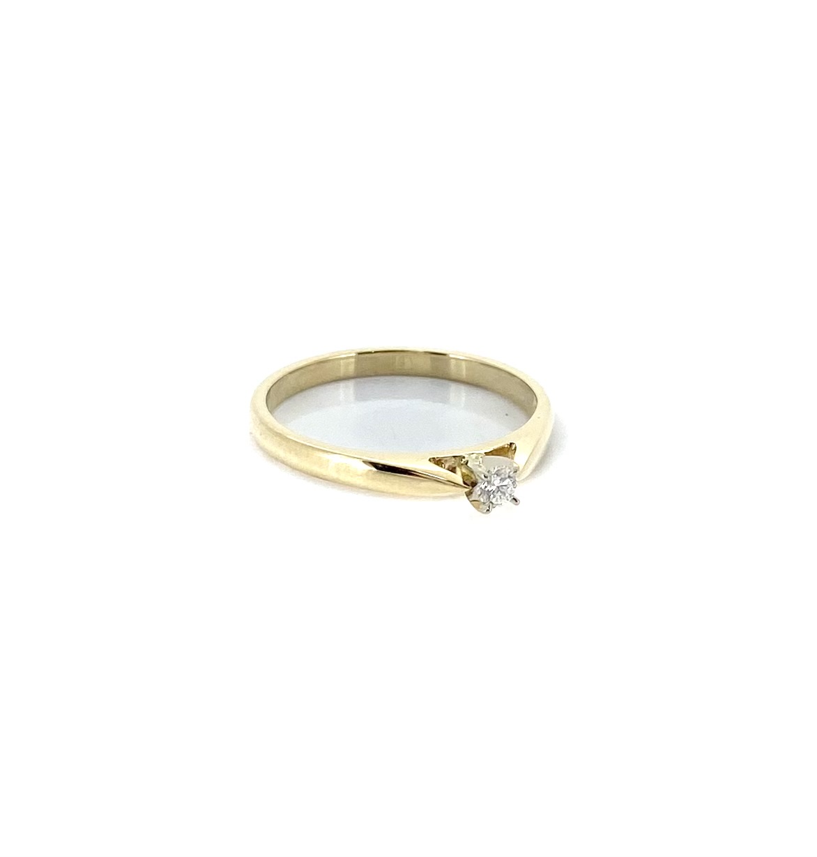 Bague solitaire pour femme en or 14k, 1 diamant SI-2, H de 0.08 carat - CL43 - Fortier Design