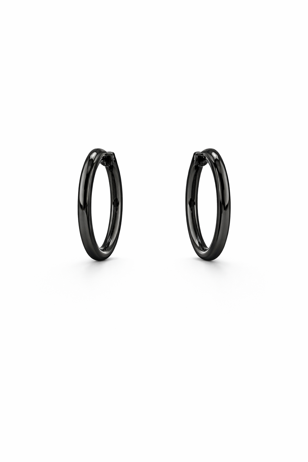 Boucles d'oreillles unies pour femme en stainless - BO-NATH100-13-B - Nathalie Belanger