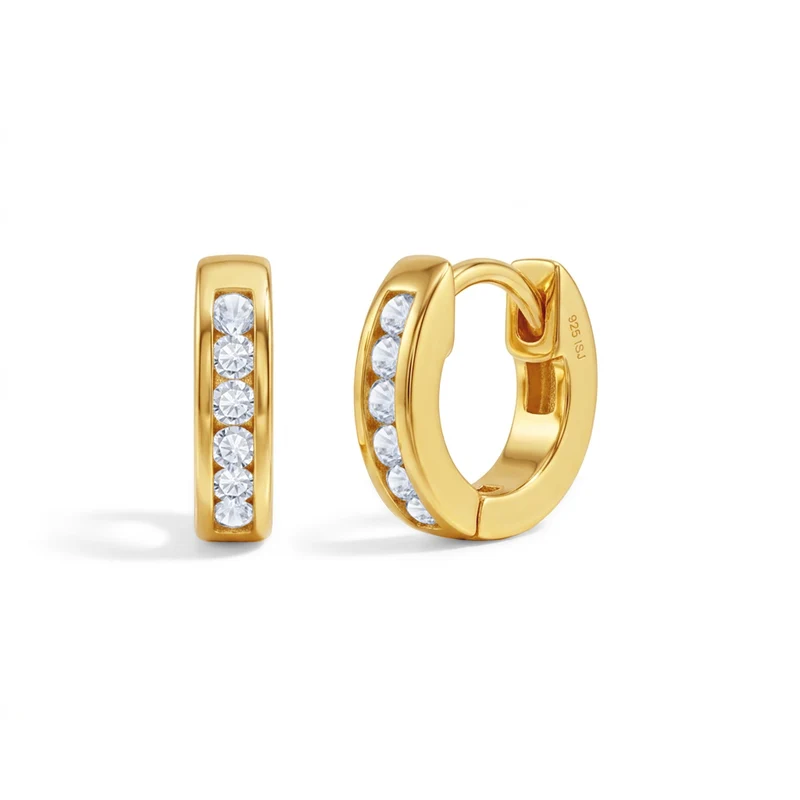 Boucles d'oreilles pour enfant en argent 925, cubic zirconium - GP-03-01363 - In Season Jewelry